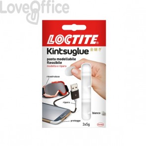 Pasta modellabile Kintsuglue Loctite - Bianco - 3x5 gr - 2239174 (conf.3)