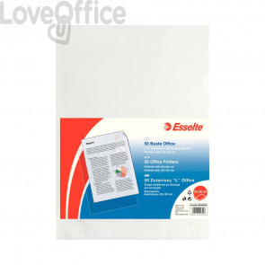 Buste a L - Copy Safe Esselte - Office - 22x30 cm - PPL - Trasparente antiriflesso - 395082000 (conf.50)
