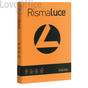 Risma carta colorata Rismaluce Favini A3 - 90 g/m² - Arancio (300 fogli)