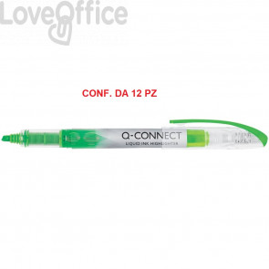 Evidenziatori a penna Q-Connect 1-4 mm Verde KF00396 (conf.12)