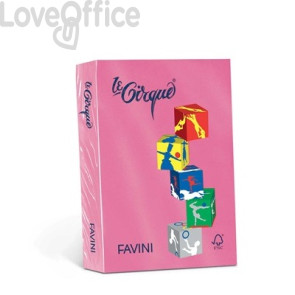 Risma carta colorata A4 Le Cirque Favini - A4 - 80 g/m² - Rosa ciclamino astrale (risma da 500 fogli)