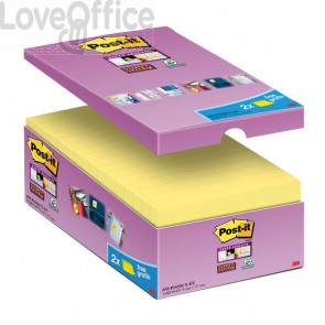 Foglietti Post-It® Super Sticky Value Pack - 76x127 mm - Giallo Canary™ (conf.16 blocchetti)