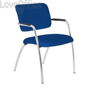 sedia da attesa blu in fili di luce modello LITHIUM