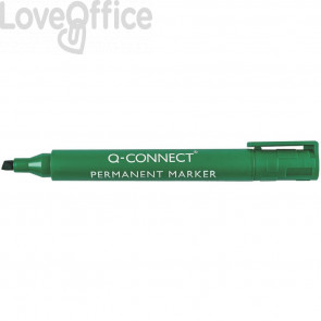 Pennarelli indelebili Q-Connect punta a scalpello Verde (conf.10)