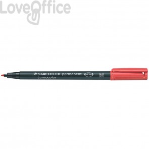Pennarello indelebile Staedtler Lumocolor® permanent Rosso - M - 1 mm - punta sintetica - pen 317