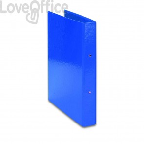 Raccoglitore ad anelli Iris Euro-Cart - in carta plastificata - Dorso 4 cm - 22x30 cm - Blu