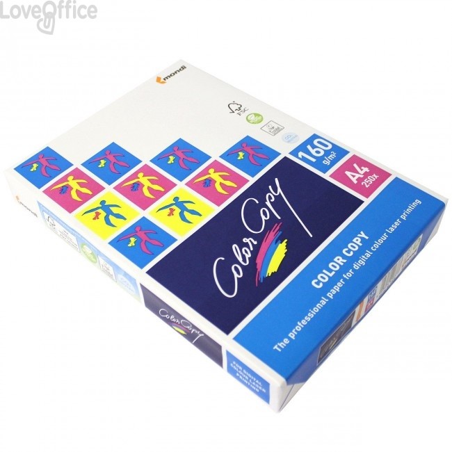 Cartoncino per stampanti laser A4 Color Copy 160g Risma da 250 fogli
