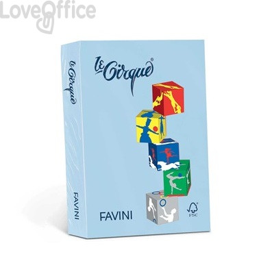 371 Risma carta colorata Le Cirque Favini - A4 - 80 g/m² - Azzurro (risma  da 500 fogli) 11.04 - Carta - LoveOffice®