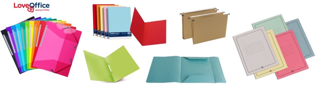 tutti i tipi di cartelline per ufficio in commercio Love Office